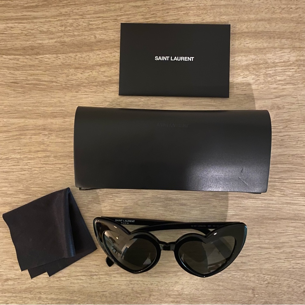 Saint Laurent Loulou Black Heart Sunglasses